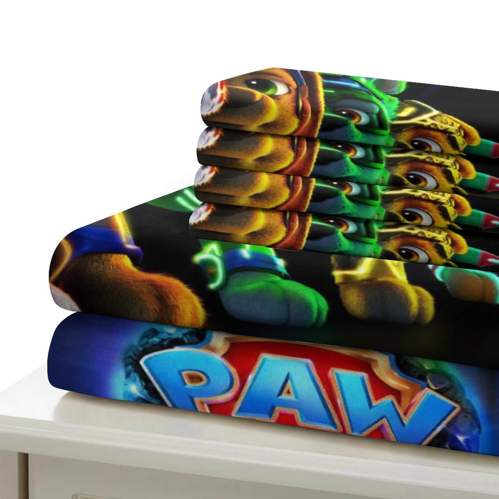 PAW Patrol The Mighty Movie Bettwäsche-Set, Steppdecke, Bettbezug ohne Füllstoff