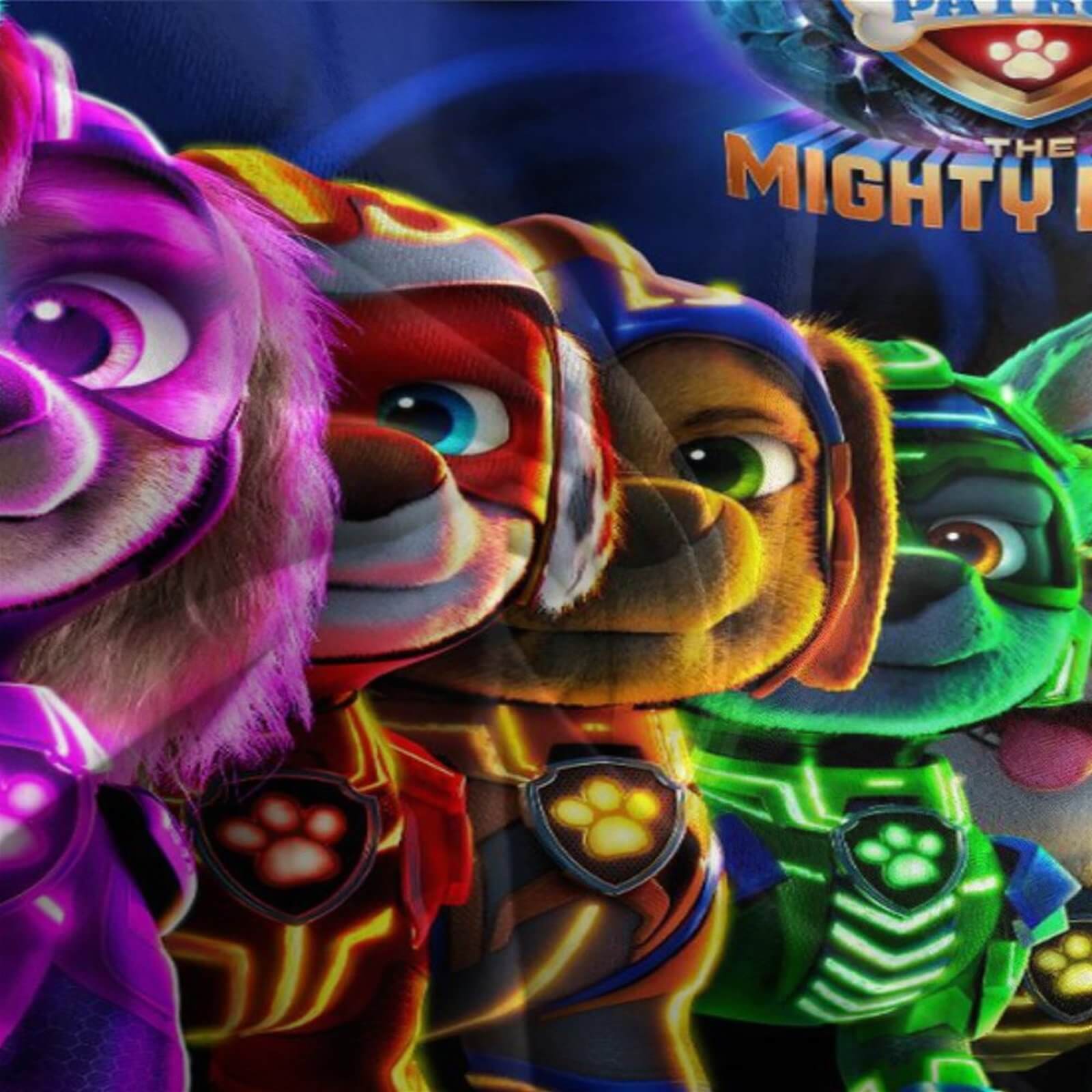 PAW Patrol The Mighty Movie Bettwäsche-Set, Steppdecke, Bettbezug ohne Füllstoff