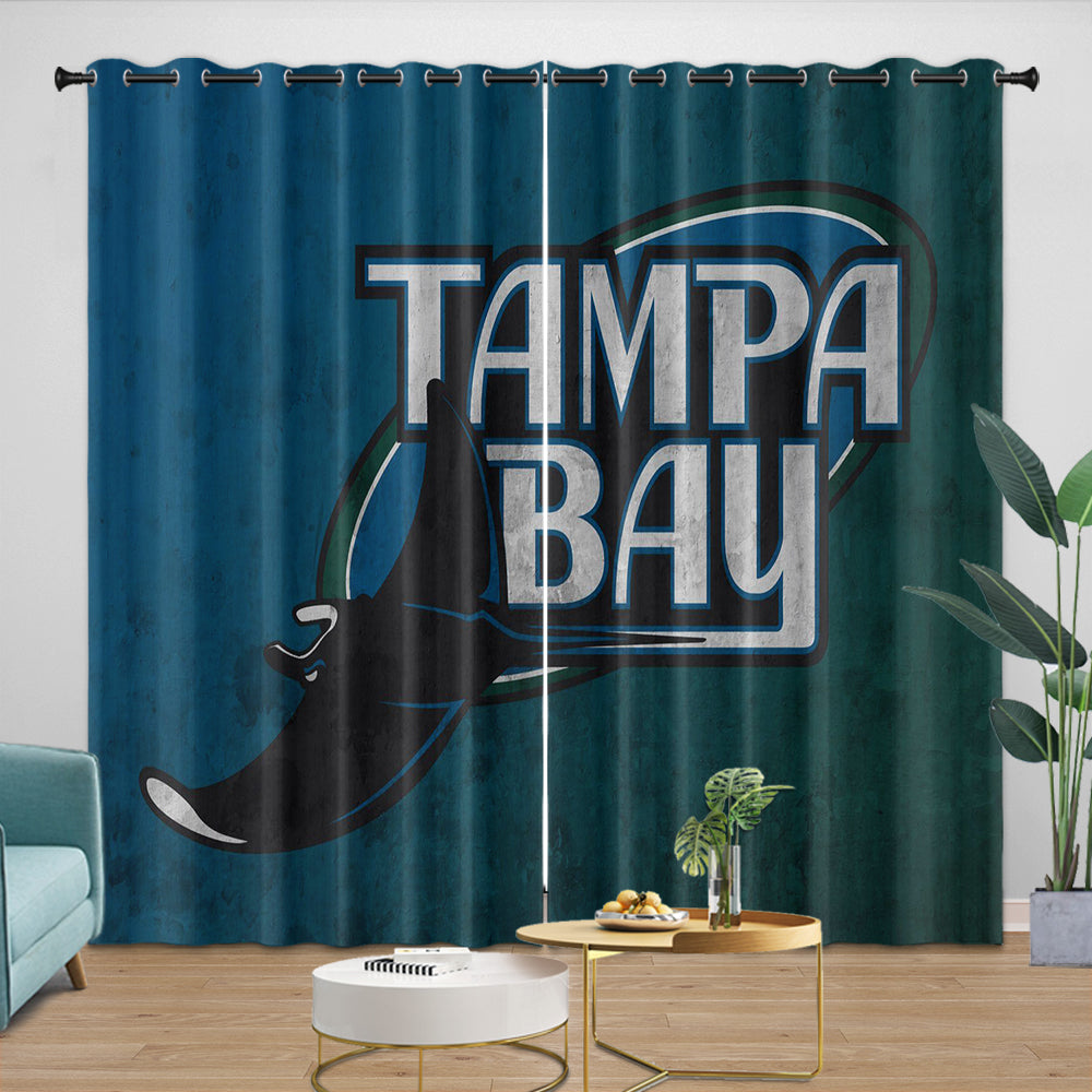 Tampa Bay Rays Curtains Blackout Window Drapes Room Decoration