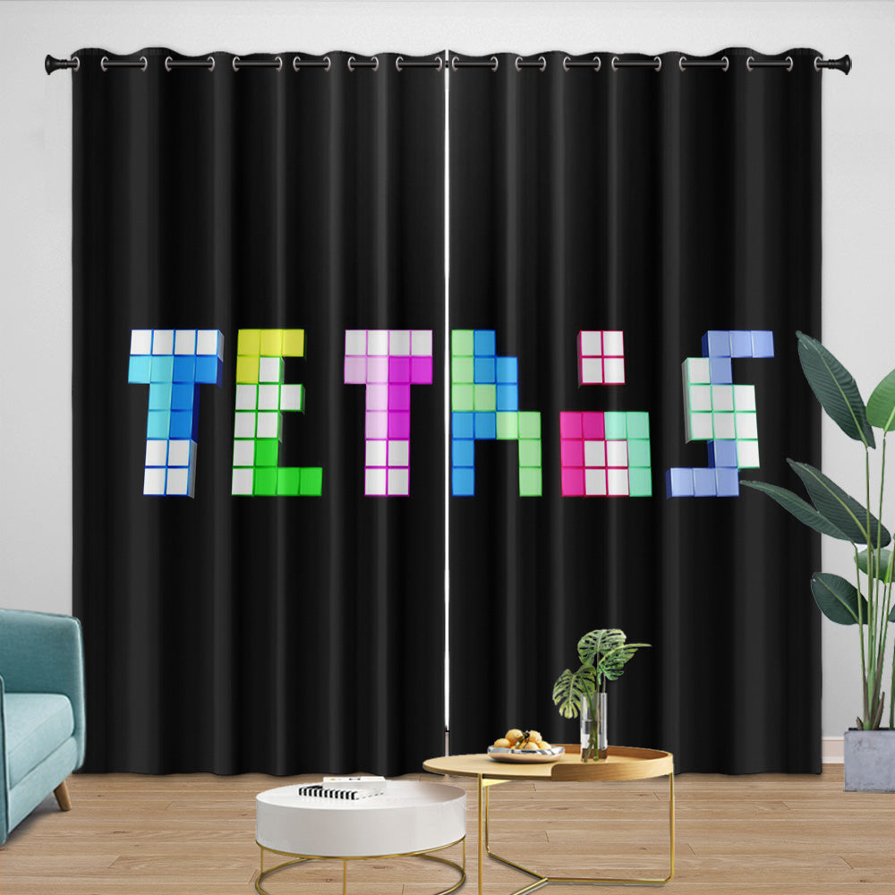 Tetris Vorhänge Verdunkelungsvorhänge Raumdekoration