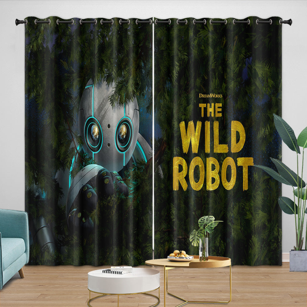 The Wild Robot Vorhänge Verdunkelungsvorhänge Raumdekoration