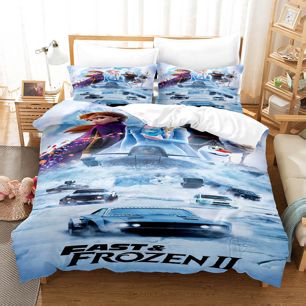 Die Eiskönigin 2 Elsa Anna Cosplay Kinder Bettwäsche Set Quilt Bettbezug Bettsets