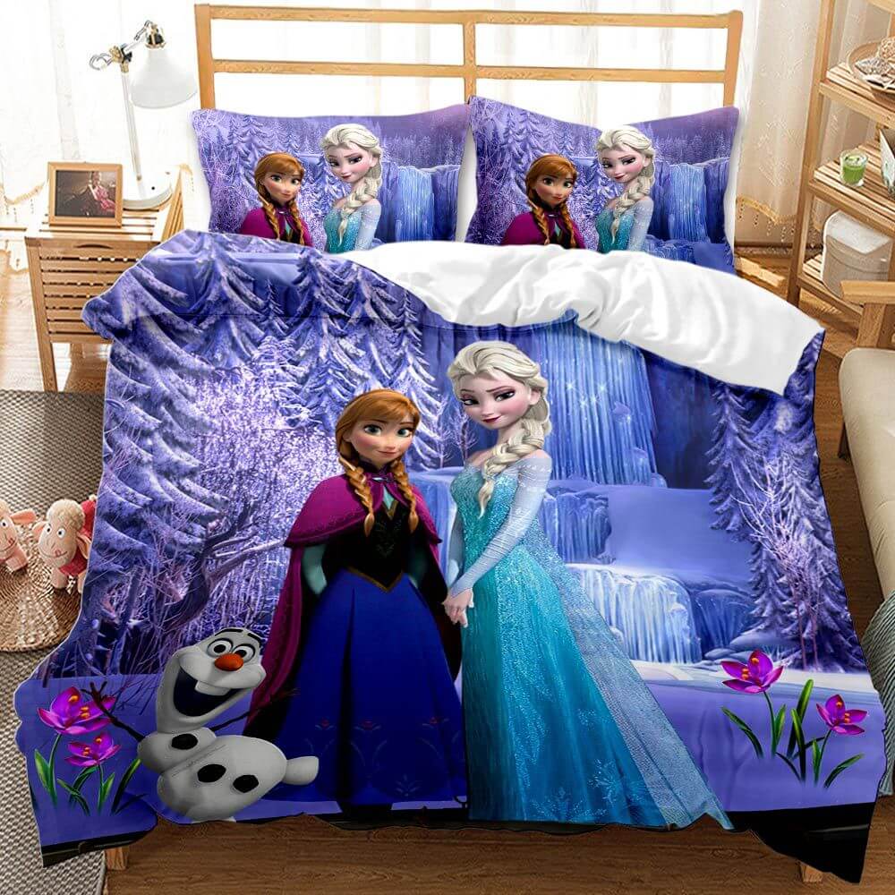 Frozen 2 Prinzessin Elsa Anna Bettwäsche-Set Bettbezug