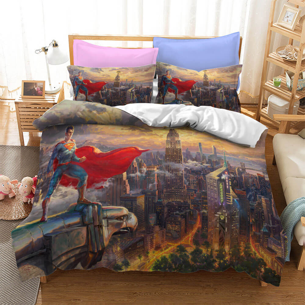 Justice League Batman Superman Cosplay Bettwäsche-Set Bettbezug Bett-Sets