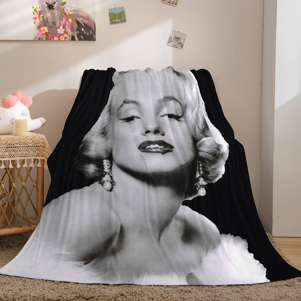 Marilyn Monroe Flanell-Fleece-Überwurfdecke, Steppdecke, Nickerchen-Decke