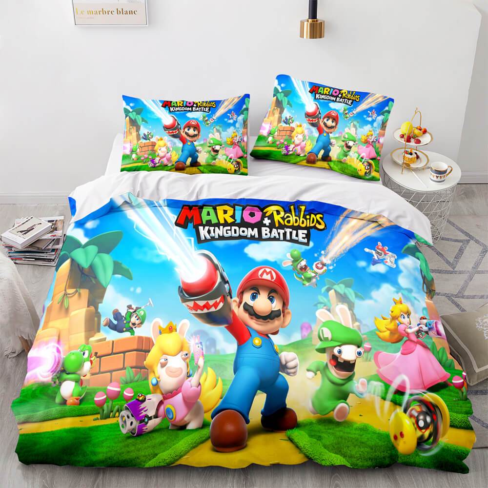 Super Mario Bettwäsche-Set Bettbezug-Bett-Sets