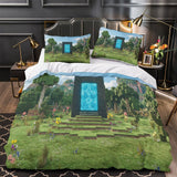 Laden Sie das Bild in den Galerie-Viewer, A Minecraft Movie Bedding Set Quilt Duvet Cover Without Filler