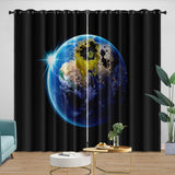 Laden Sie das Bild in den Galerie-Viewer, Alien Earth Curtains Pattern Blackout Window Drapes