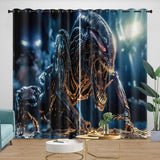 Laden Sie das Bild in den Galerie-Viewer, Alien Romulus Curtains Blackout Window Drapes Room Decoration