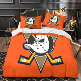 Laden Sie das Bild in den Galerie-Viewer, Anaheim Ducks Bedding Set Pattren Quilt Duvet Cover Without Filler