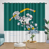 Laden Sie das Bild in den Galerie-Viewer, Anaheim Ducks Curtains Pattern Blackout Window Drapes Room Decoration