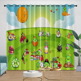 Laden Sie das Bild in den Galerie-Viewer, Angry Birds Curtains Blackout Window Drapes Room Decoration