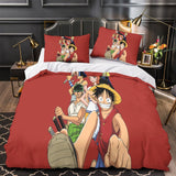 Laden Sie das Bild in den Galerie-Viewer, Anime One Piece Bedding Set Kids Duvet Cover Without Filler