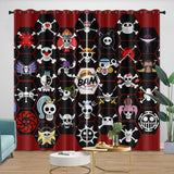 Laden Sie das Bild in den Galerie-Viewer, Anime One Piece Curtains Pattern Blackout Window Drapes