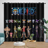 Laden Sie das Bild in den Galerie-Viewer, Anime One Piece Curtains Pattern Blackout Window Drapes