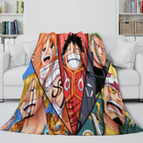 Laden Sie das Bild in den Galerie-Viewer, Anime One Piece Throw Flannel Pattern Blanket Kids Room Decoration