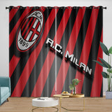Laden Sie das Bild in den Galerie-Viewer, Associazione Calcio Milan Curtains Blackout Window Drapes Room Decoration