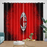 Laden Sie das Bild in den Galerie-Viewer, Associazione Calcio Milan Curtains Blackout Window Drapes Room Decoration