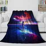 Laden Sie das Bild in den Galerie-Viewer, Astronaut Blanket Pattern Flannel Kids Room Throw