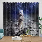 Laden Sie das Bild in den Galerie-Viewer, Astronaut Curtains Blackout Window Drapes Room Decoration