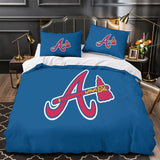Laden Sie das Bild in den Galerie-Viewer, Atlanta Braves Bedding Set Quilt Cover Without Filler