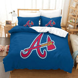 Laden Sie das Bild in den Galerie-Viewer, Atlanta Braves Bedding Set Quilt Cover Without Filler