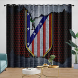Laden Sie das Bild in den Galerie-Viewer, Atlético Madrid Curtains Blackout Window Drapes Kids Room Decoration
