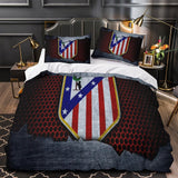 Laden Sie das Bild in den Galerie-Viewer, Atlético Madrid Duvet Cover Kids Bedding Set Without Filler