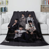 Laden Sie das Bild in den Galerie-Viewer, BTS Bangtan Boys Blanket Flannel Fleece Throw Kids Room Decoration