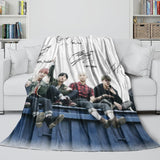 Laden Sie das Bild in den Galerie-Viewer, BTS Bangtan Boys Blanket Flannel Fleece Throw Kids Room Decoration