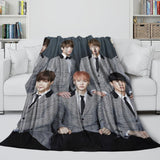 Laden Sie das Bild in den Galerie-Viewer, BTS Bangtan Boys Blanket Flannel Fleece Throw Kids Room Decoration
