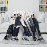 Laden Sie das Bild in den Galerie-Viewer, BTS Bangtan Boys Blanket Flannel Fleece Throw Kids Room Decoration