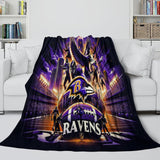 Laden Sie das Bild in den Galerie-Viewer, Baltimore Ravens Blanket Flannel Fleece Throw Room Decoration