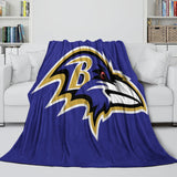 Laden Sie das Bild in den Galerie-Viewer, Baltimore Ravens Blanket Flannel Fleece Throw Room Decoration