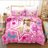 Laden Sie das Bild in den Galerie-Viewer, Barbie Bedding Set Pattern Kids Quilt Cover Without Filler
