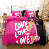 Laden Sie das Bild in den Galerie-Viewer, Barbie Bedding Set Pattern Kids Quilt Cover Without Filler
