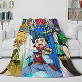 Laden Sie das Bild in den Galerie-Viewer, BeyBlade Burst Blanket Flannel Fleece Throw Kids Room Decoration