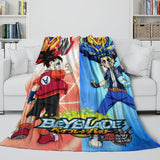 Laden Sie das Bild in den Galerie-Viewer, BeyBlade Burst Blanket Flannel Fleece Throw Kids Room Decoration