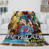 Laden Sie das Bild in den Galerie-Viewer, BeyBlade Burst Blanket Flannel Fleece Throw Kids Room Decoration