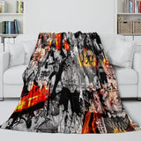 Laden Sie das Bild in den Galerie-Viewer, Black Clover Blanket Flannel Fleece Pattern Throw Room Decoration