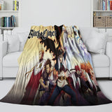 Laden Sie das Bild in den Galerie-Viewer, Black Clover Blanket Flannel Fleece Pattern Throw Room Decoration