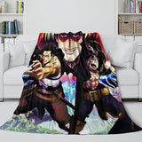 Laden Sie das Bild in den Galerie-Viewer, Black Clover Blanket Flannel Fleece Pattern Throw Room Decoration