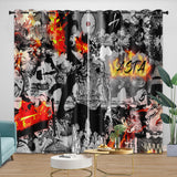 Laden Sie das Bild in den Galerie-Viewer, Black Clover Curtains Blackout Window Drapes