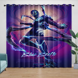 Laden Sie das Bild in den Galerie-Viewer, Blue Beetle Curtains Pattern Blackout Window Drapes