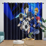 Laden Sie das Bild in den Galerie-Viewer, Blue Lock Curtains Blackout Window Drapes Room Decoration