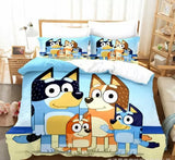 Laden Sie das Bild in den Galerie-Viewer, Bluey Bedding Set Pattern Kids Quilt Cover Without Filler