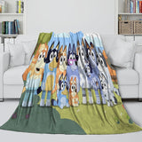 Laden Sie das Bild in den Galerie-Viewer, Bluey Blanket Pattern Flannel Kids Throw Room Decoration