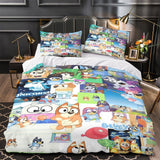 Laden Sie das Bild in den Galerie-Viewer, Bluey Duvet Cover Kids Bedding Set Without Filler