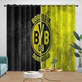 Laden Sie das Bild in den Galerie-Viewer, Borussia Dortmund Curtains Blackout Window Drapes Kids Room Decoration