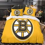 Laden Sie das Bild in den Galerie-Viewer, Boston Bruins Bedding Set Pattren Quilt Duvet Cover Without Filler